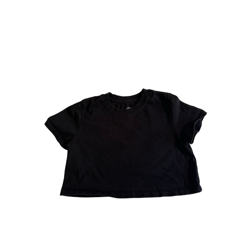 Women's Urban Outfitters Cropped Black T-Shirt Size Small